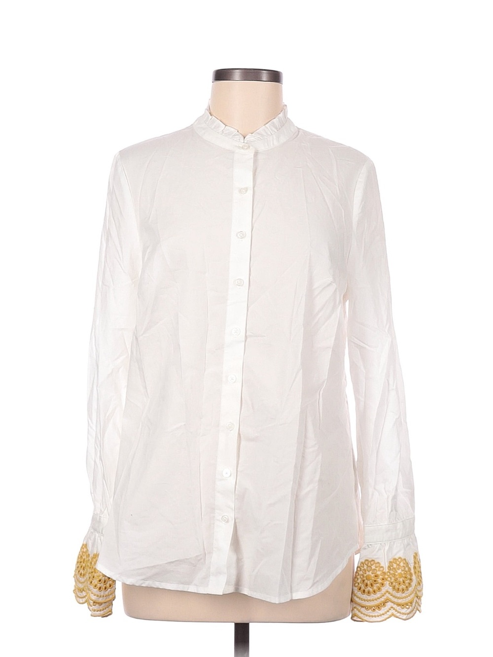 Boden Ruffle Embroidered Blouse